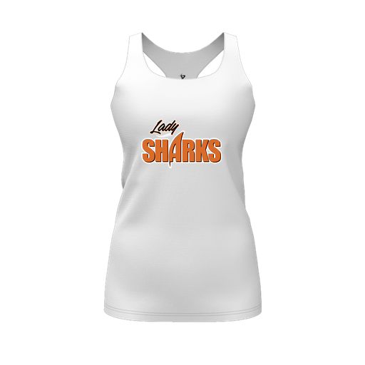 [FT0TRBWH-FYS-LOGO1] Decker Racerback Tank Top (Female Youth S, White, Logo 1)