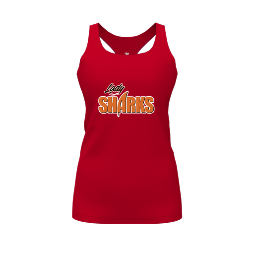 [FT0TRBRD-FYS-LOGO1] Decker Racerback Tank Top (Female Youth S, Red, Logo 1)