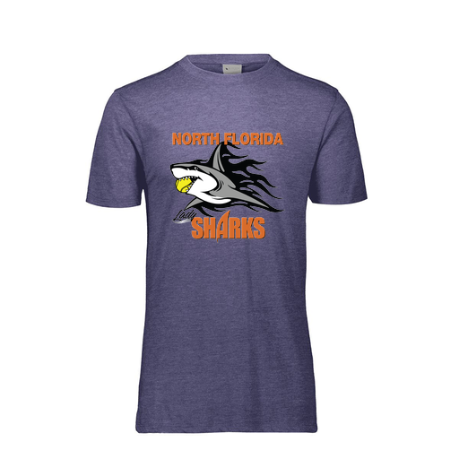 [FTSCUBNV-YS-LOGO2] Decker Youth Tri-Blend T-Shirt - Short Sleeve (Youth S, Navy, Logo 2)