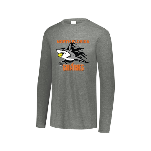 [FTLCUBGY-AXS-LOGO2] Decker Men's Tri-Blend T-Shirt - Long Sleeve (Adult XS, Gray, Logo 2)