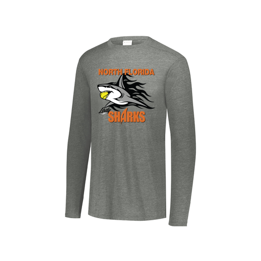 [FTLCUBGY-YS-LOGO2] Decker Youth Tri-Blend T-Shirt - Long Sleeve (Youth S, Gray, Logo 2)